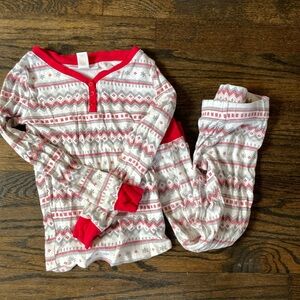 Cozy Red and White Kids Christmas Pajamas